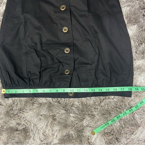 Etam women black cotton button down sleeveless overall tunic mini. Size S. NWT. - Picture 15 of 15